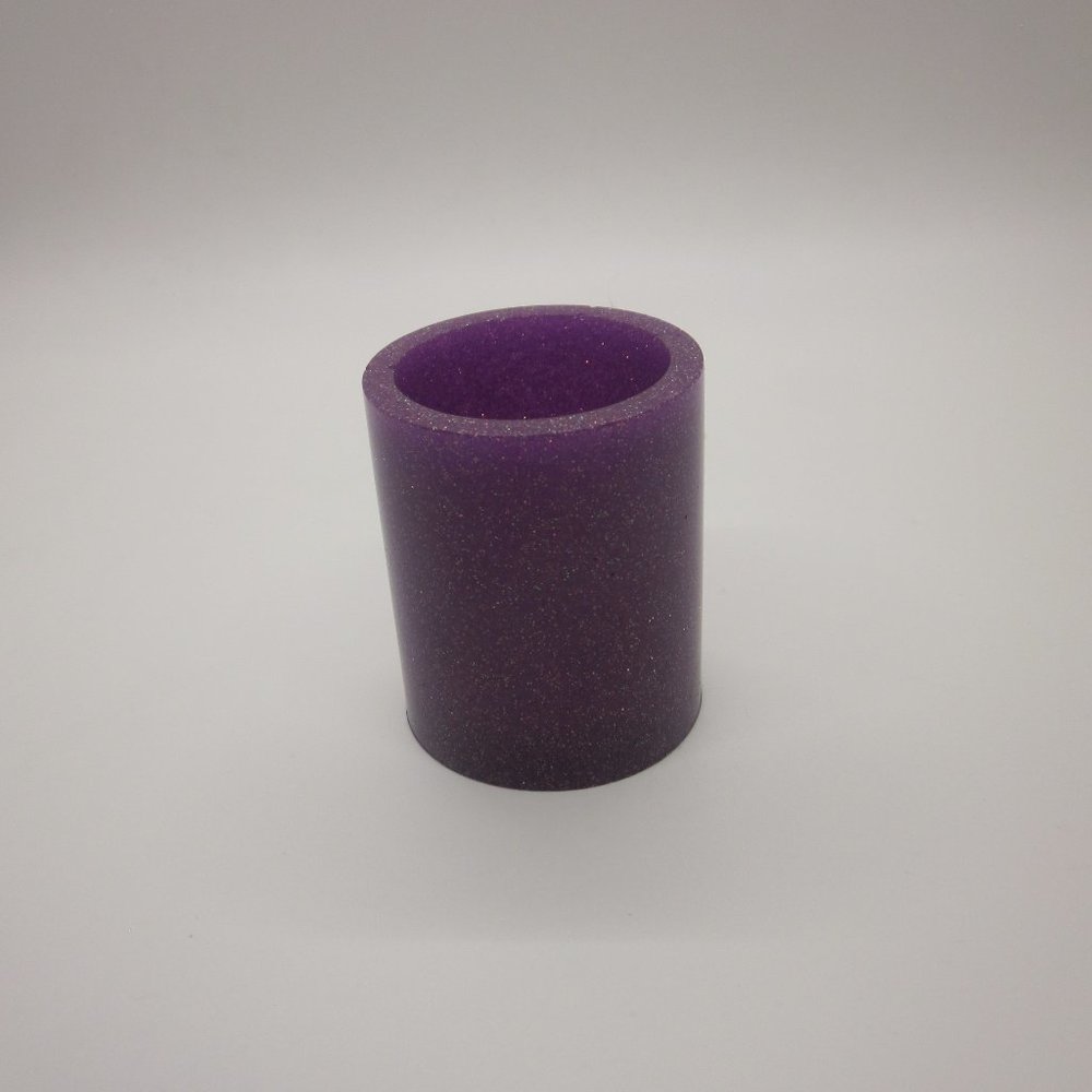 Very Small Purple Pen Holder / Small Make Up Brush Holder / Room / Desk Decor